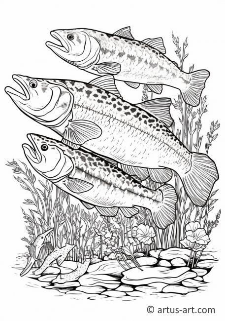 Trouts Coloring Page